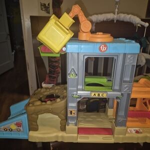 Little People Construction Playset with Yellow and Blue